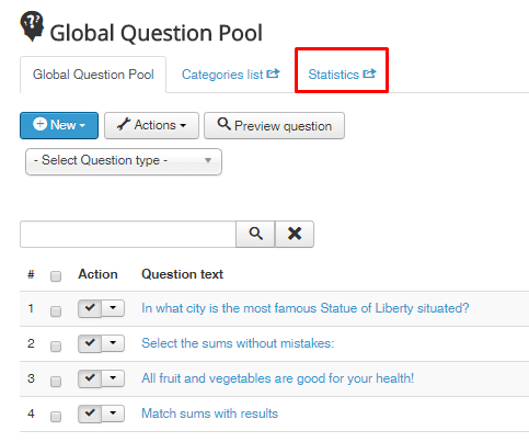 global pool statistics