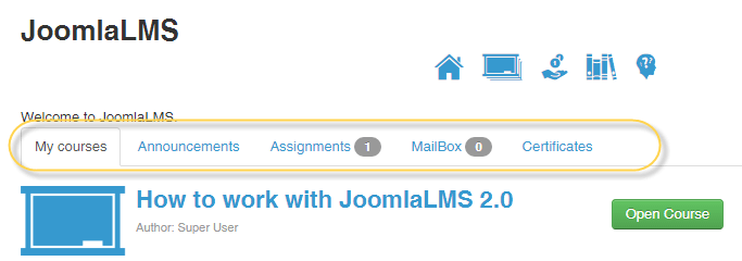 Appearance JoomLMS Front End