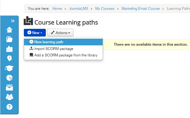 new learning path joomlms